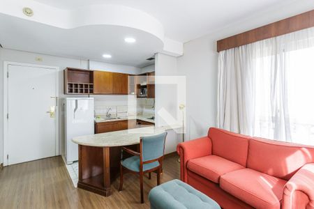 Sala de apartamento para alugar com 1 quarto, 47m² em Vila Olímpia, São Paulo