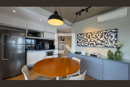 Sala e Cozinha de apartamento à venda com 1 quarto, 62m² em Cidade Monções, São Paulo