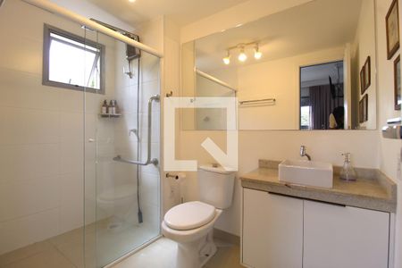 Banheiro da Suíte de apartamento à venda com 1 quarto, 37m² em Indianópolis, São Paulo