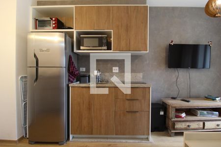 Sala/Cozinha de apartamento à venda com 1 quarto, 37m² em Indianópolis, São Paulo