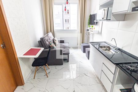 Sala/Cozinha de apartamento para alugar com 1 quarto, 29m² em Belenzinho, São Paulo