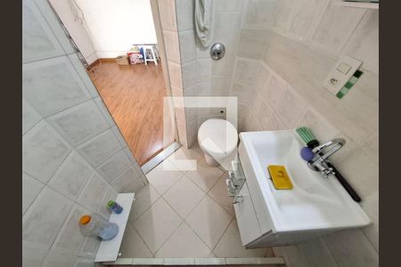 Banheiro da suíte  de apartamento à venda com 1 quarto, 32m² em Glória, Rio de Janeiro