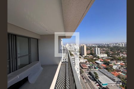 Varanda da Sala de apartamento à venda com 3 quartos, 77m² em Santo Amaro, São Paulo