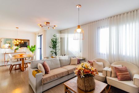 Sala de Estar de apartamento à venda com 3 quartos, 92m² em Campininha, São Paulo