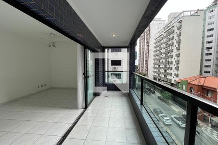 Varanda da Sala de apartamento para alugar com 3 quartos, 220m² em Ponta da Praia, Santos