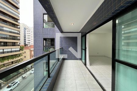 Varanda da Sala de apartamento para alugar com 3 quartos, 220m² em Ponta da Praia, Santos