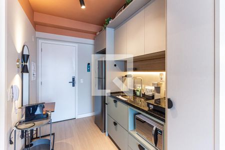 Cozinha de kitnet/studio à venda com 1 quarto, 24m² em Consolação, São Paulo