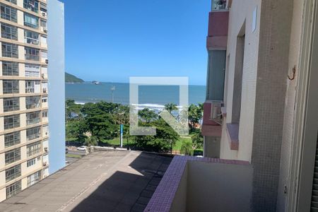 Varanda da Sala de apartamento para alugar com 1 quarto, 58m² em Boqueirão, Santos