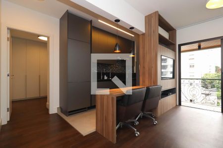 Sala de apartamento à venda com 1 quarto, 52m² em Jardim Paulista, São Paulo