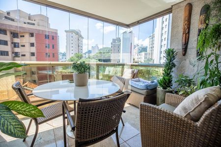 Varanda  de apartamento à venda com 4 quartos, 172m² em Sion, Belo Horizonte