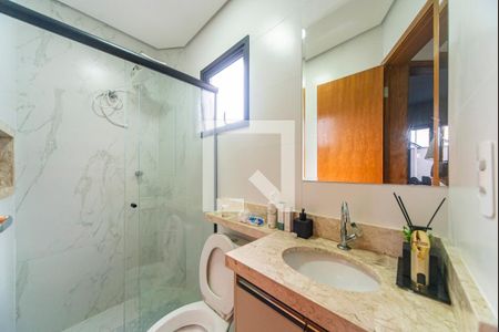 Banheiro  de apartamento à venda com 2 quartos, 59m² em Vila Humaita, Santo André