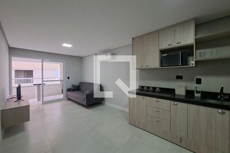 Sala de apartamento para alugar com 1 quarto, 54m² em Vila Caiçara, Praia Grande