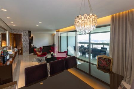 Sala de Jantar de apartamento à venda com 4 quartos, 201m² em Vila da Serra, Nova Lima