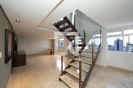 SALA de apartamento à venda com 3 quartos, 366m² em Sion, Belo Horizonte