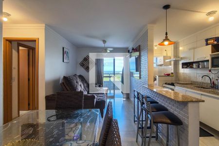 Sala de apartamento para alugar com 2 quartos, 77m² em Nova Mirim, Praia Grande