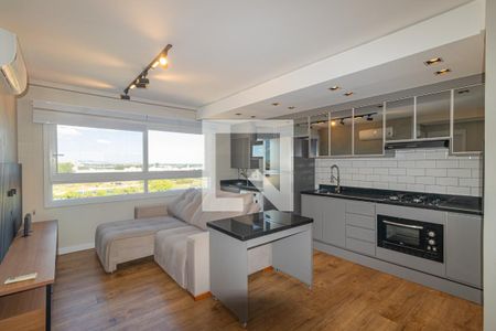 Sala/Cozinha de apartamento para alugar com 2 quartos, 54m² em Centro, Canoas
