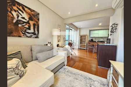Sala de apartamento à venda com 1 quarto, 63m² em Campo Belo, São Paulo
