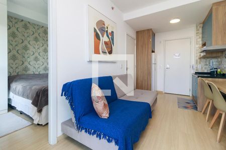 Sala/Cozinha de kitnet/studio para alugar com 1 quarto, 34m² em Santo Amaro, São Paulo