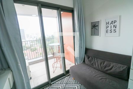 Sala / Cozinha de kitnet/studio para alugar com 1 quarto, 32m² em Santo Amaro, São Paulo