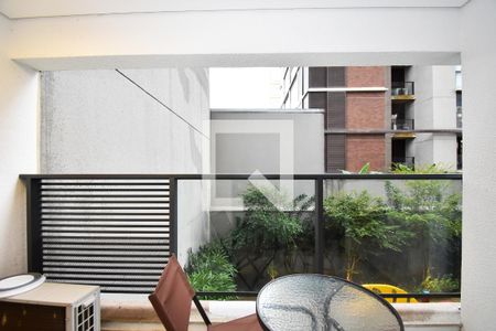 varanda quarto de kitnet/studio à venda com 1 quarto, 27m² em Pinheiros, São Paulo