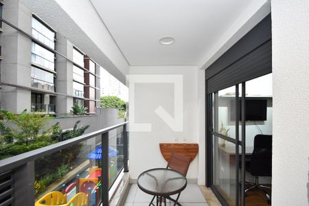 varanda quarto de kitnet/studio à venda com 1 quarto, 27m² em Pinheiros, São Paulo