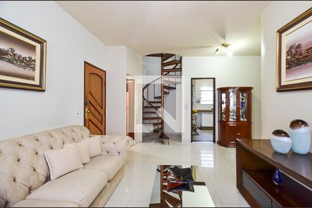 Sala de Estar de apartamento à venda com 4 quartos, 183m² em Coração Eucarístico, Belo Horizonte