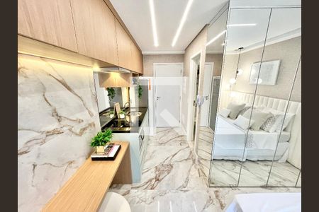 Sala/Cozinha de kitnet/studio para alugar com 1 quarto, 24m² em Santana, São Paulo