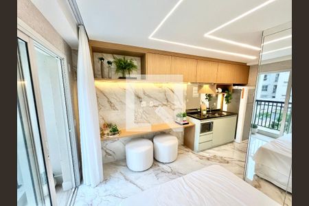 Sala/Cozinha de kitnet/studio para alugar com 1 quarto, 24m² em Santana, São Paulo