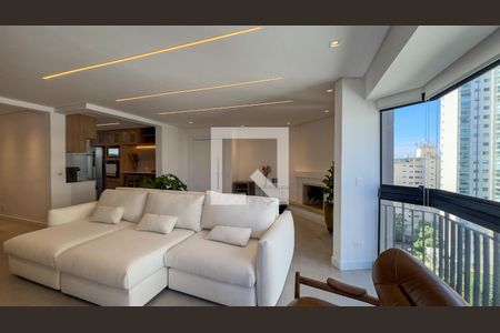 Sala de apartamento à venda com 3 quartos, 118m² em Campo Belo, São Paulo