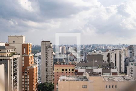 Sala/Cozinha - Vista de apartamento para alugar com 2 quartos, 68m² em Jardim Paulista, São Paulo