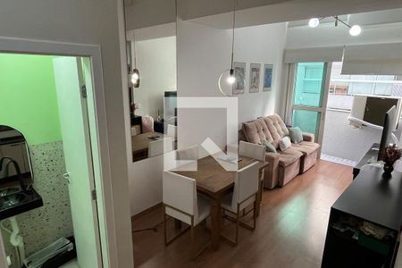 Sala de apartamento para alugar com 1 quarto, 70m² em Gonzaga, Santos