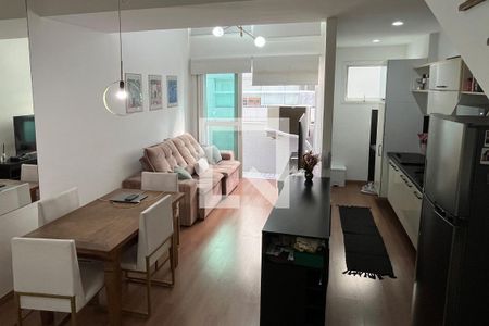 Sala de apartamento para alugar com 1 quarto, 70m² em Gonzaga, Santos