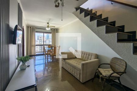 Sala de apartamento para alugar com 3 quartos, 182m² em Guilhermina, Praia Grande