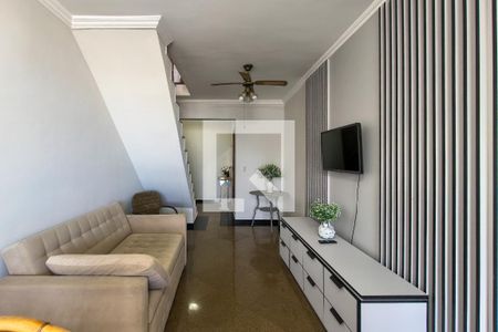 Sala de apartamento para alugar com 3 quartos, 182m² em Guilhermina, Praia Grande