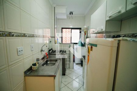 Cozinha de apartamento para alugar com 1 quarto, 45m² em Vila Caiçara, Praia Grande