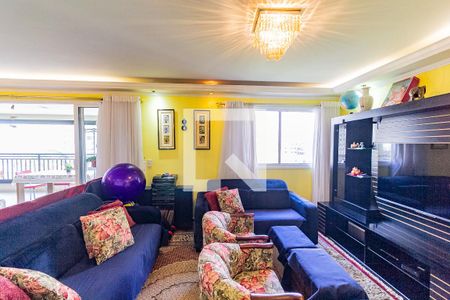 Sala de Estar de apartamento à venda com 4 quartos, 190m² em Jardim Marajoara, São Paulo