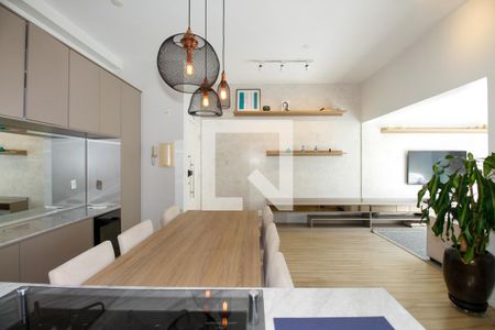 Sala de Estar e Jantar de apartamento para alugar com 1 quarto, 60m² em Paraíso, São Paulo