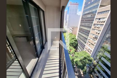 Varanda  de apartamento à venda com 1 quarto, 43m² em Centro, Rio de Janeiro