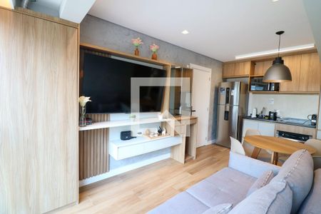 Sala / Cozinha de kitnet/studio para alugar com 1 quarto, 30m² em Jardim das Acacias, São Paulo