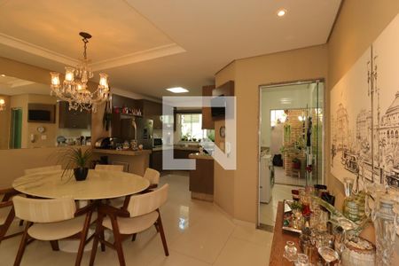 Sala de Jantar de casa à venda com 3 quartos, 175m² em Vila Scarpelli, Santo André
