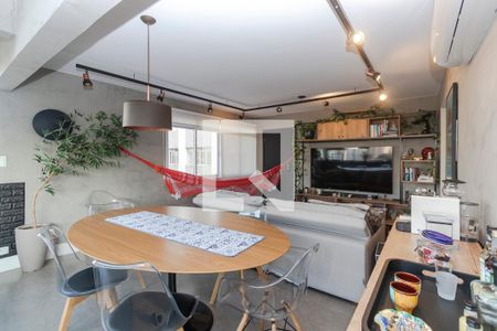 Sala/ Cozinha de apartamento à venda com 1 quarto, 63m² em Itaim Bibi, São Paulo