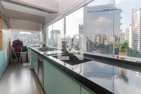 Sala/ Cozinha de apartamento à venda com 1 quarto, 63m² em Itaim Bibi, São Paulo