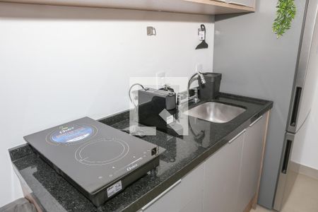 Sala e Cozinha de kitnet/studio para alugar com 1 quarto, 33m² em Perdizes, São Paulo