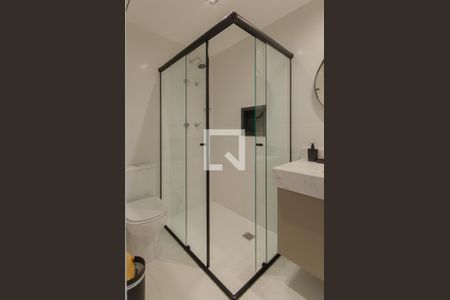 Banheiro de kitnet/studio para alugar com 1 quarto, 23m² em Vila Mariana, São Paulo