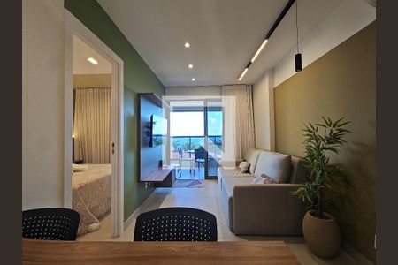 Sala de apartamento para alugar com 1 quarto, 44m² em Ondina, Salvador