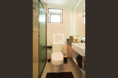 Banheiro de kitnet/studio para alugar com 1 quarto, 21m² em Vila Clementino, São Paulo