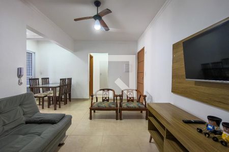 Sala de apartamento para alugar com 1 quarto, 50m² em Caiçara, Praia Grande