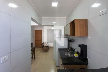 Cozinha  de apartamento para alugar com 1 quarto, 50m² em Caiçara, Praia Grande