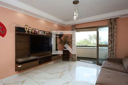 sala  de apartamento à venda com 3 quartos, 117m² em Chácara Agrindus, Taboão da Serra