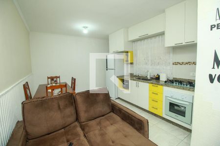 Sala/Cozinha de apartamento à venda com 2 quartos, 50m² em Vila Pires, Santo André